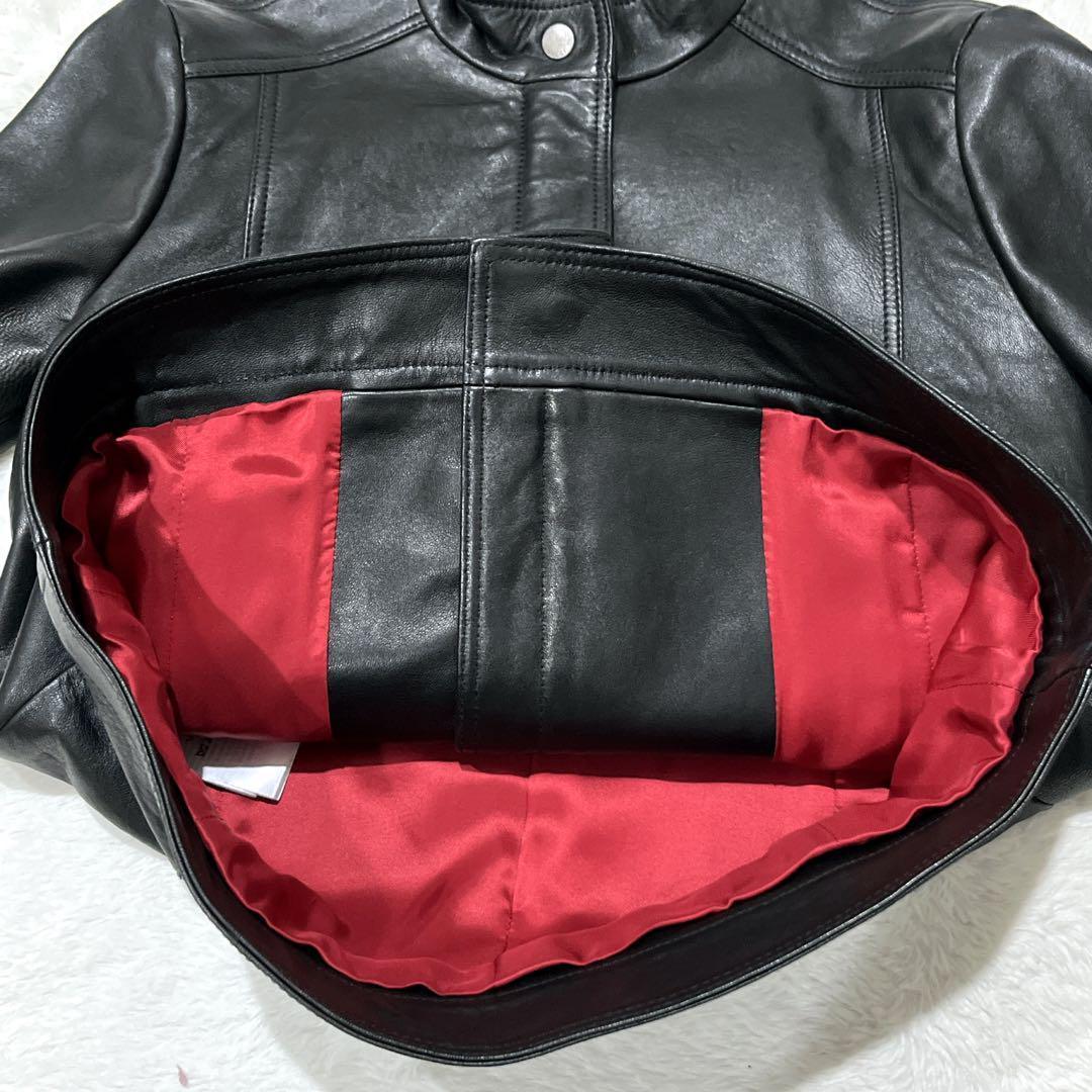 【現行 ✨美品✨サイズ40】GUCCI ラムレザーシングルライダースジャケット