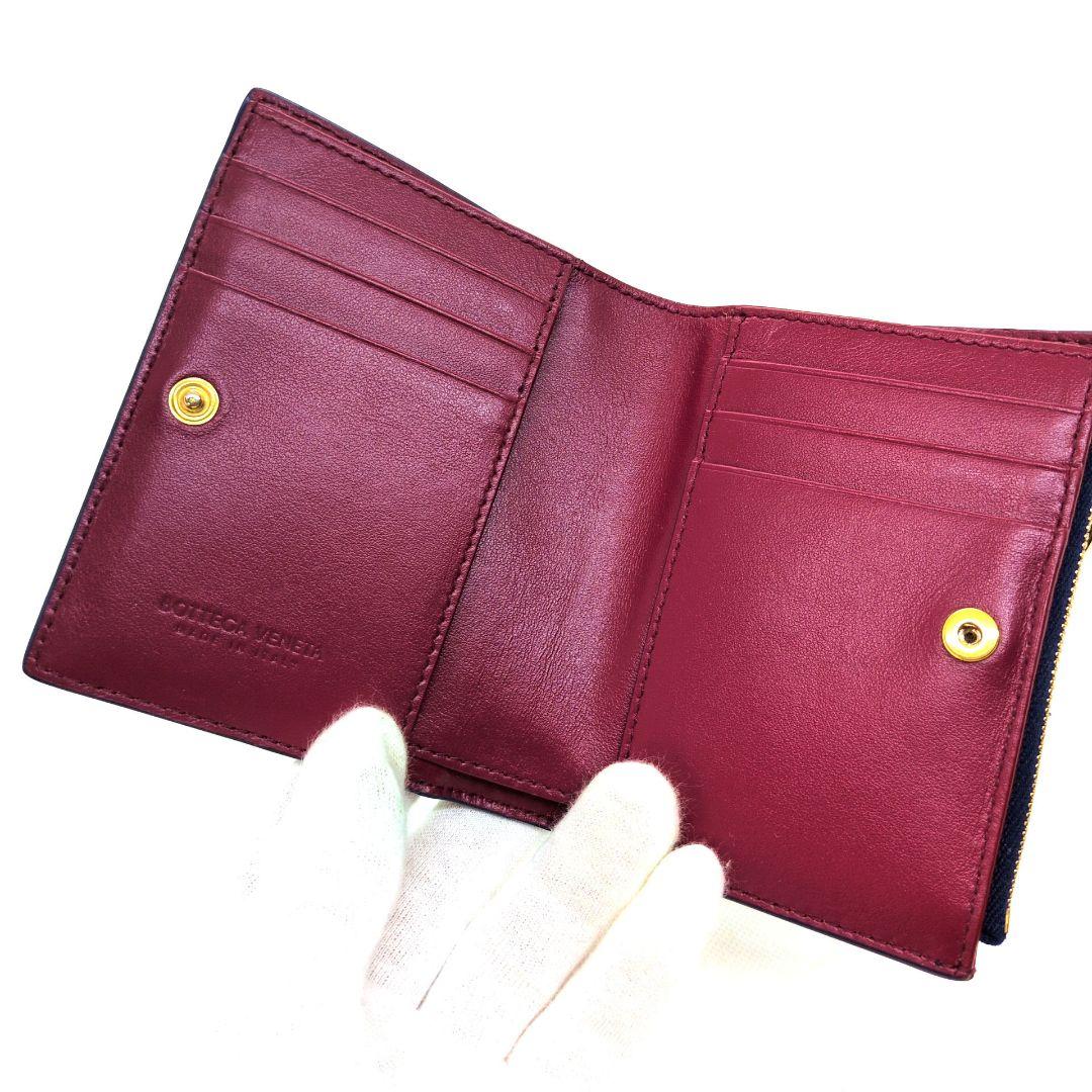 【極美品 RFID搭載 現行】ボッテガヴェネタ　スモールカセット　バイカラー