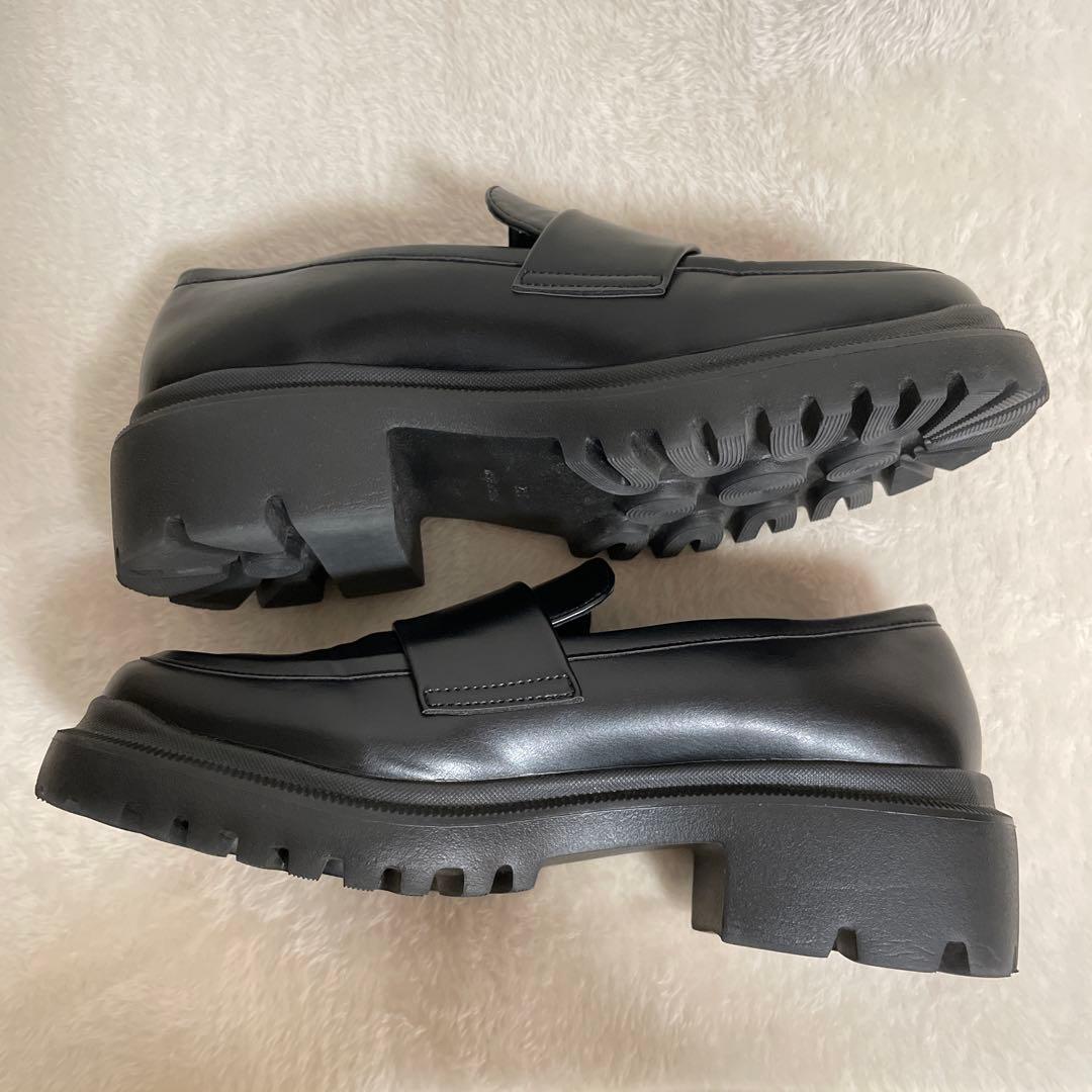 アダムエロペ　晴雨兼用ベーシックローファー　厚底　撥水