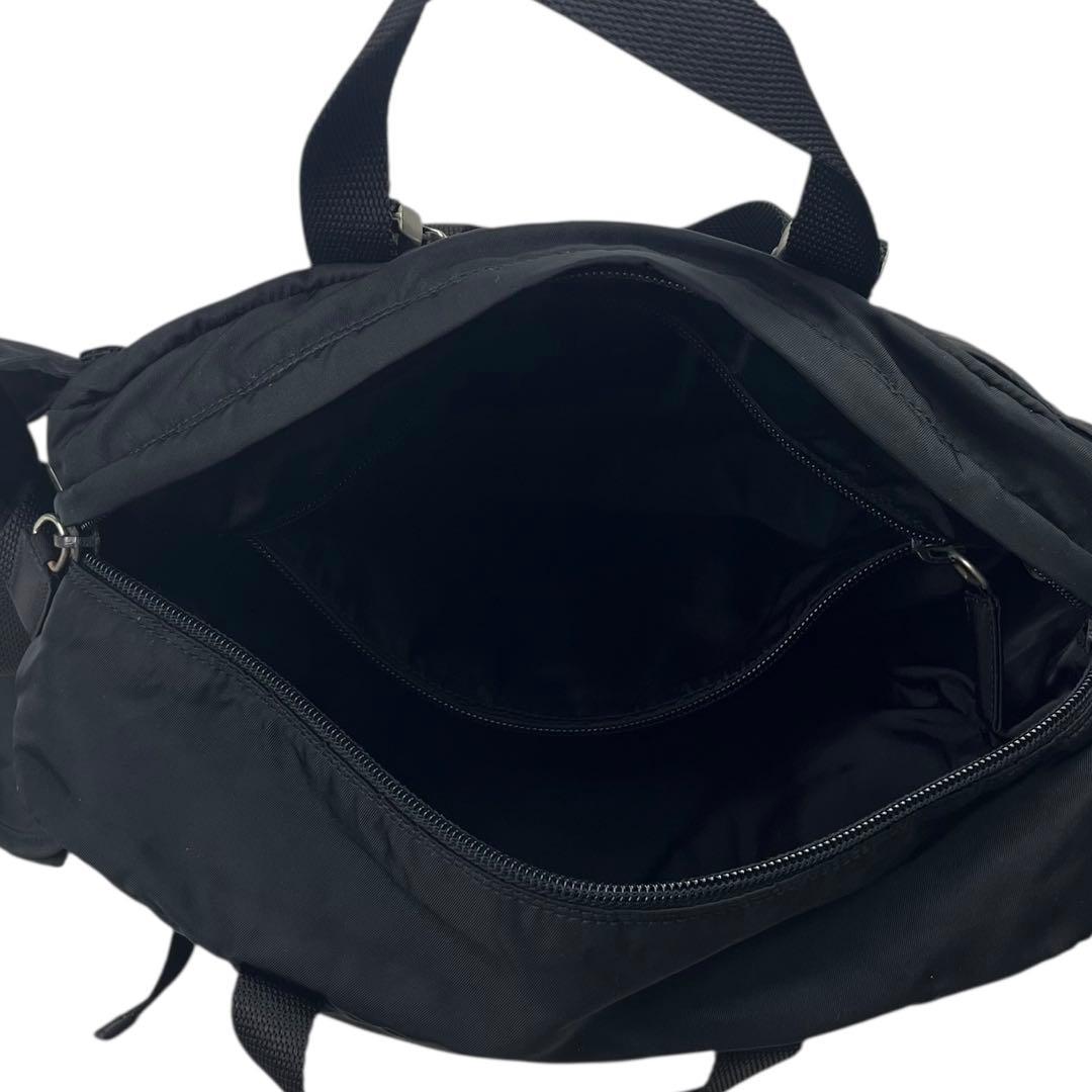 希少 PRADA 3WAY ウエストバッグ リュック ナイロン ボディ ブラック