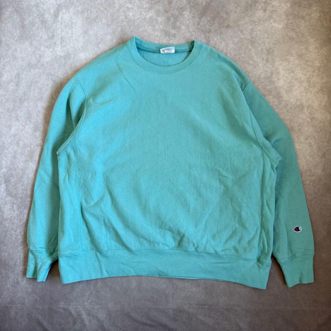 チャンピオン リバースウィーブ 無地スウェット ライトブルー 2XL