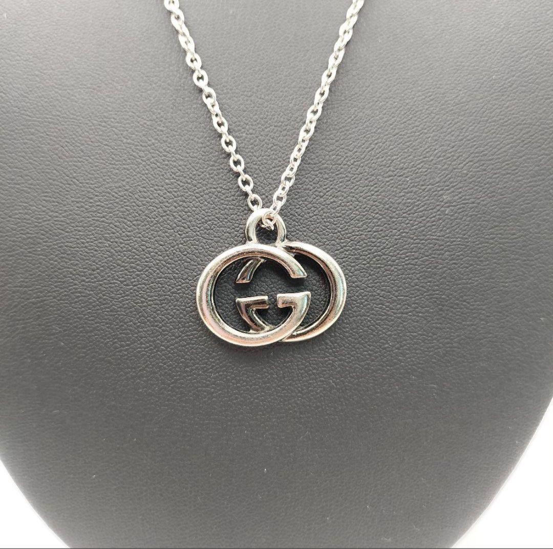 あ*け様 グッチ　ネックレス　シルバー　GG　ダブルG