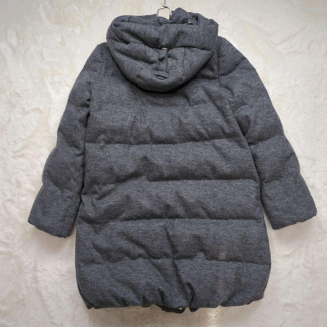 美品 ナノユニバース 西川ダウン ダウンコート ダウンジャケット グレー 38