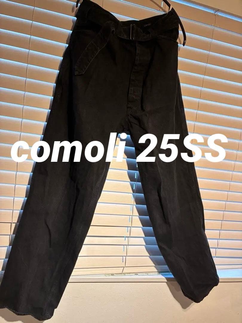 値下げ交渉受け入れ中！ベルテッドデニムCOMOLI B01-03001 サイズ2