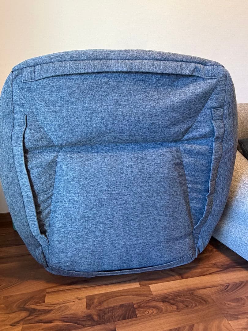 【2点セット】無印良品 空気でできたソファ　ブルー&グレー