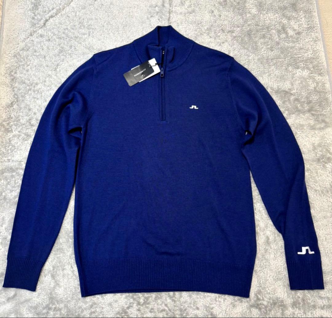 ★新品 J.LINDEBERG ゴルフセーター モックネック ハーフジップアップ