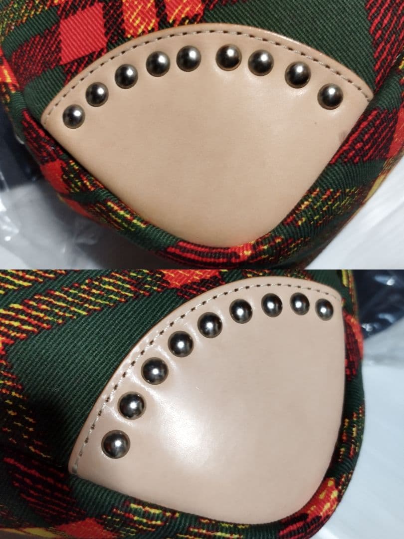 ヒステリックミニ×伊勢丹　ラインストーンロゴミニハンドバッグ　タータンチェック