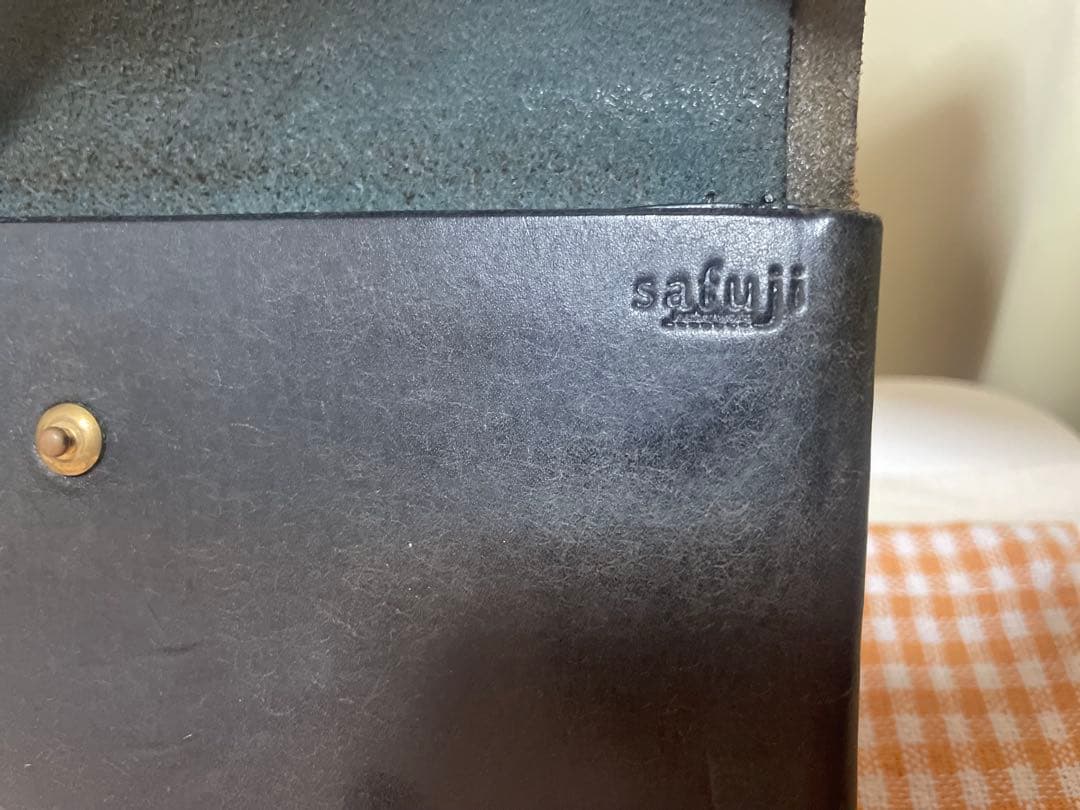 safuji 長財布　革　ブラック