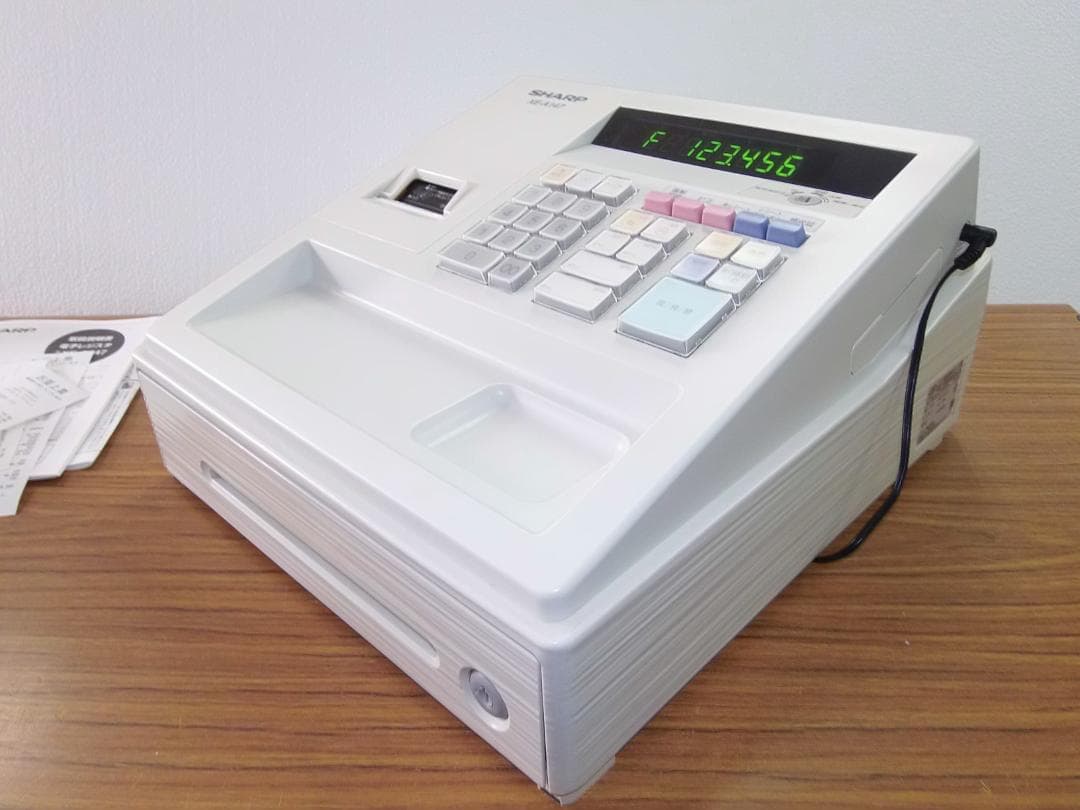 XE-A147設定無料横型領収証シャープ８部門インボイスレジスター2504040