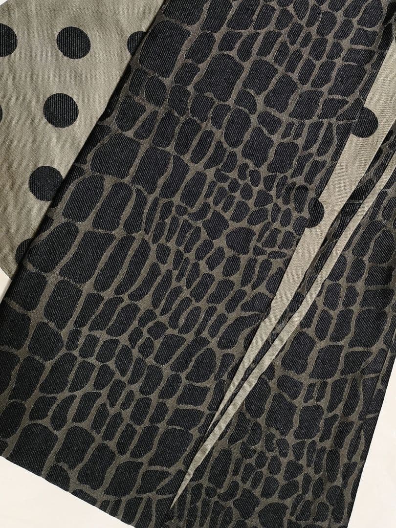 【最終価格】雅星本店◆半幅帯　クロコドット　ブロンズ◆未使用