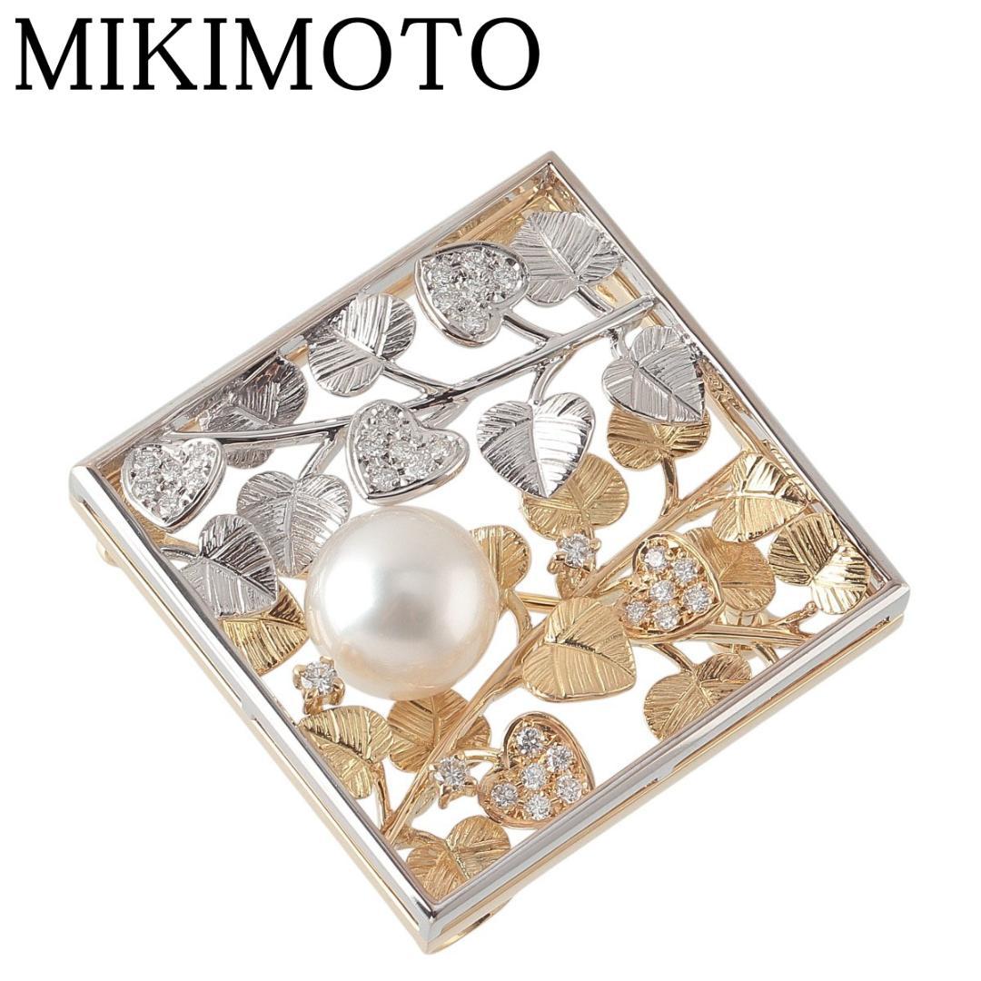 ミキモト パール ダイヤ ブローチ パール9.9mm【21687】