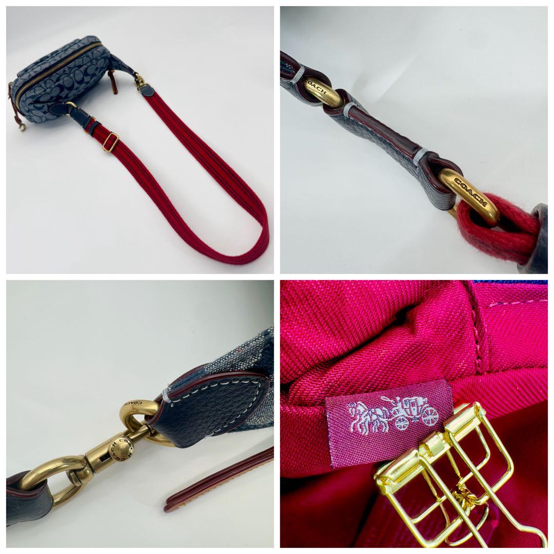 コーチ COACH シグネチャー ボディバッグ ウエストバッグ 保存袋付 美品
