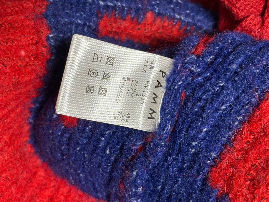 pamm 透明な空気のチェックジップニット