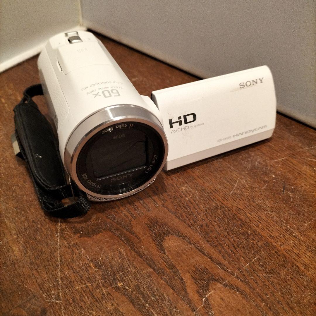 【中古品】ハンディカム　SONY HDR-CX680　ホワイト　白　動作未確認