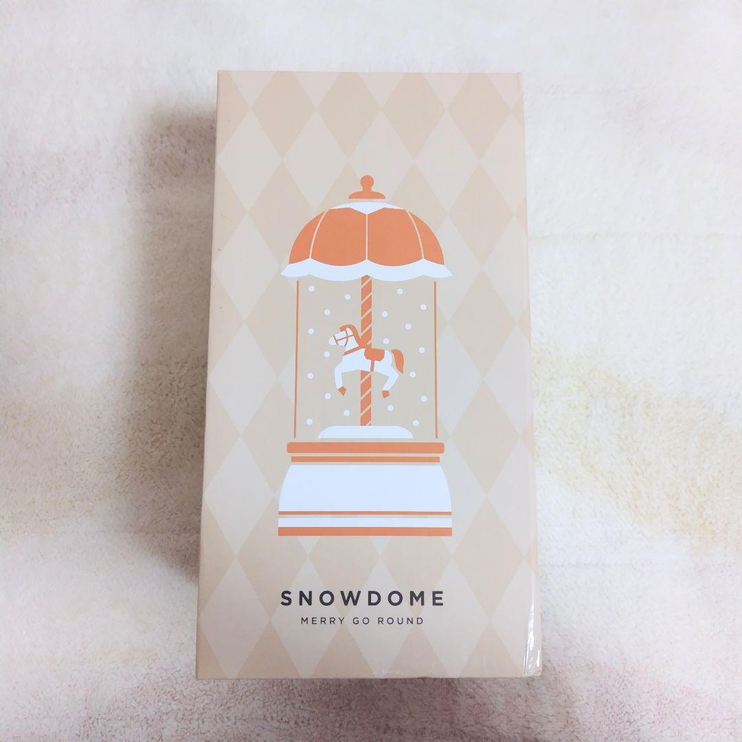 メリーゴーランド オルゴール フランフラン スノードーム ゴールド 置物