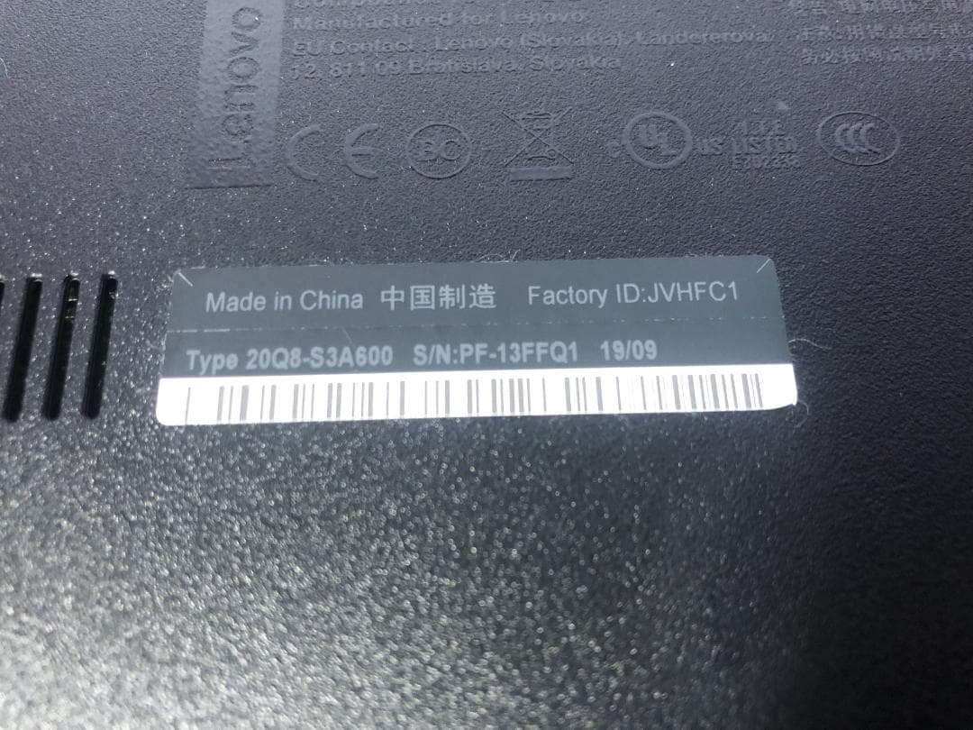 ThinkPad L590 Corei5 8GB SSD256GB win11㉓