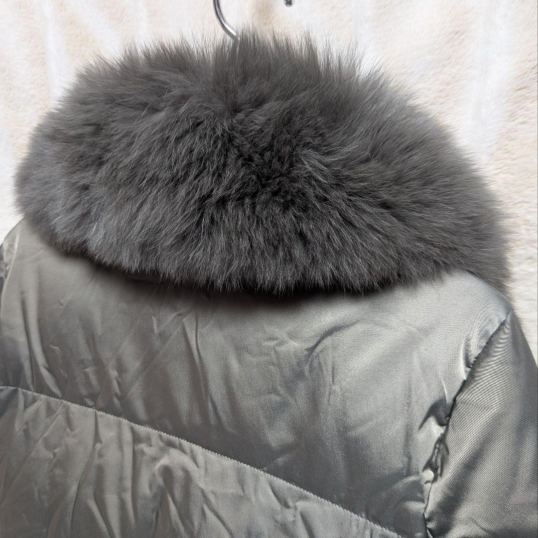 Theory luxe ダークグレー ロングダウンジャケットコート　38（M）