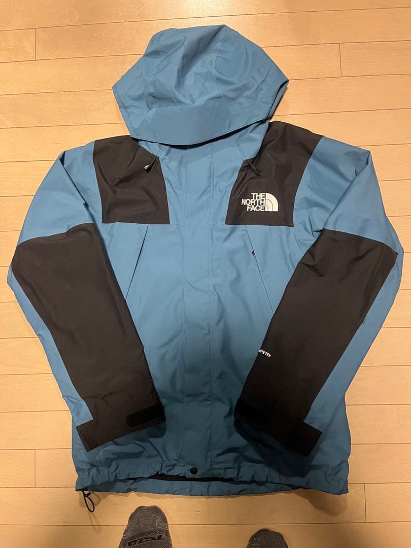 ノースフェイス　マウンテンジャケット　黒水色　XL