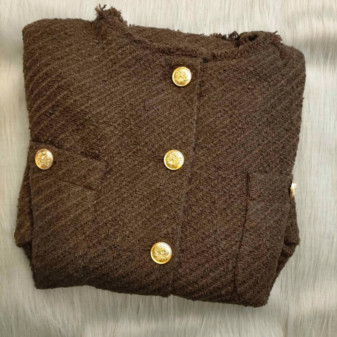 Loungedress ラウンジドレス ツイードジャケット ブラウン