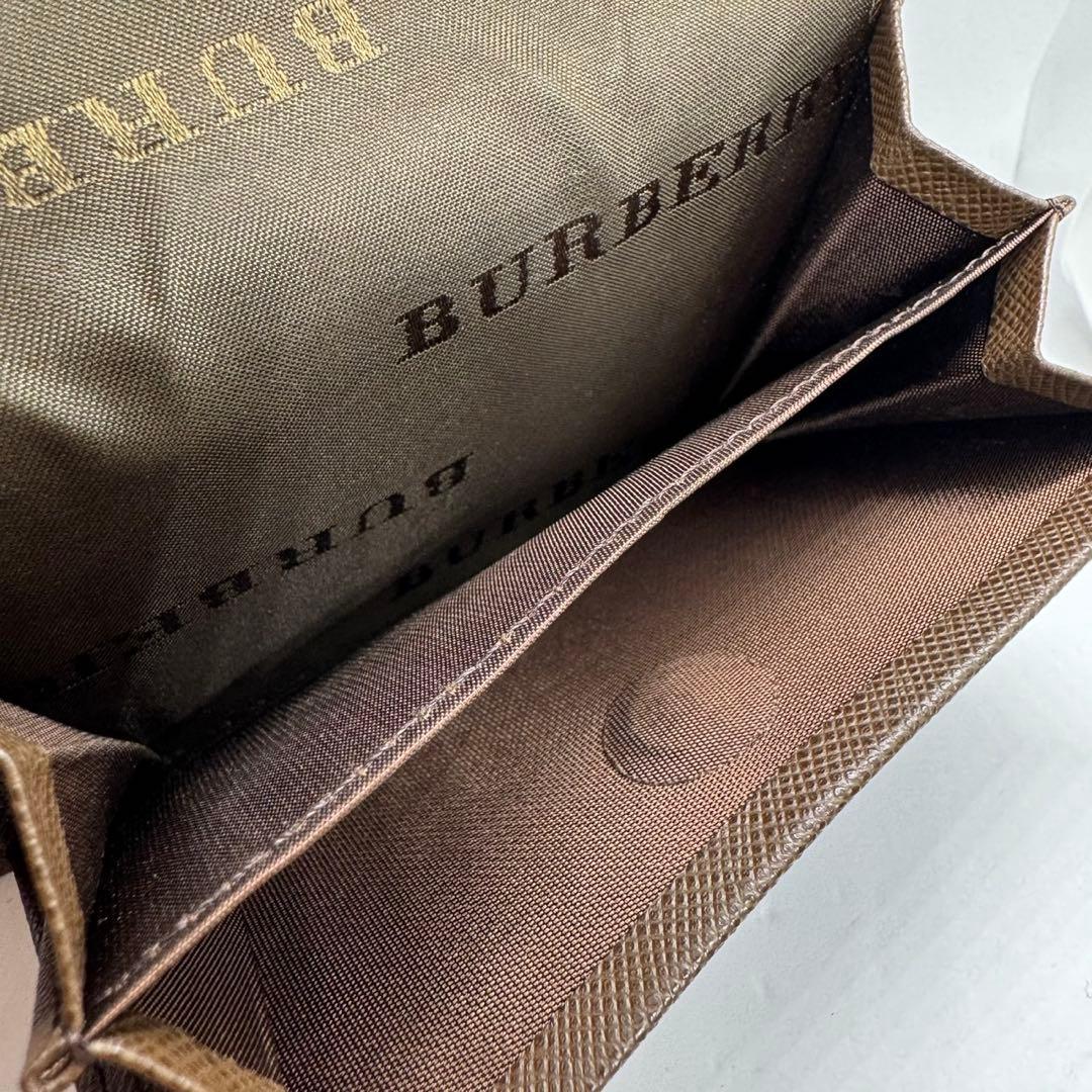 美品　BURBERRY 三つ折り財布 ノバチェック レザー ウォレット