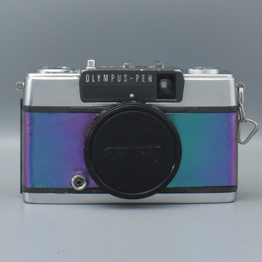 整備済 OLYMPUS EE-2 パープル系 外装リメイク 動作OK 赤ベロOK