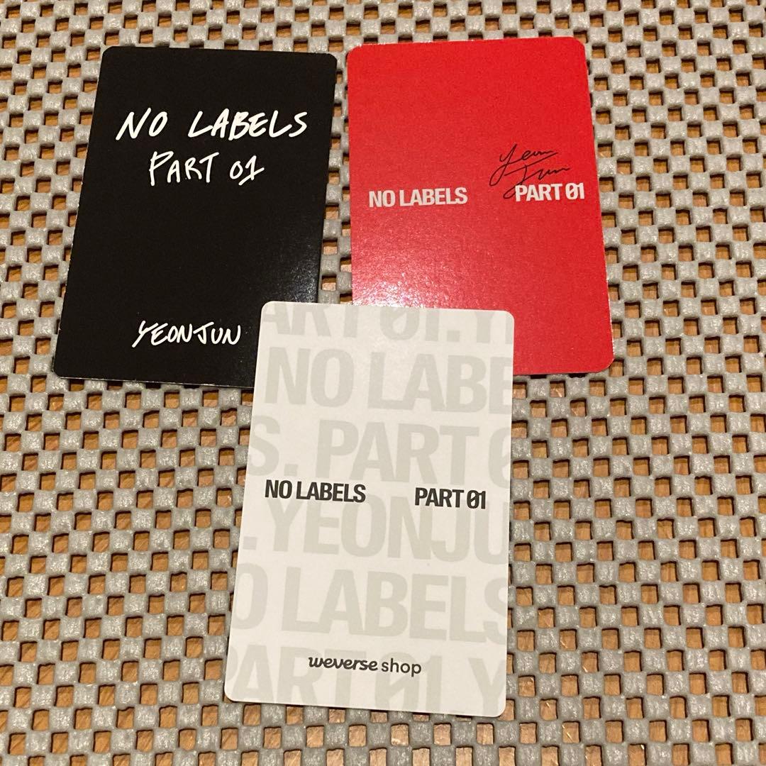 TXT ヨンジュン　NO LABELS トレカ　3枚セット