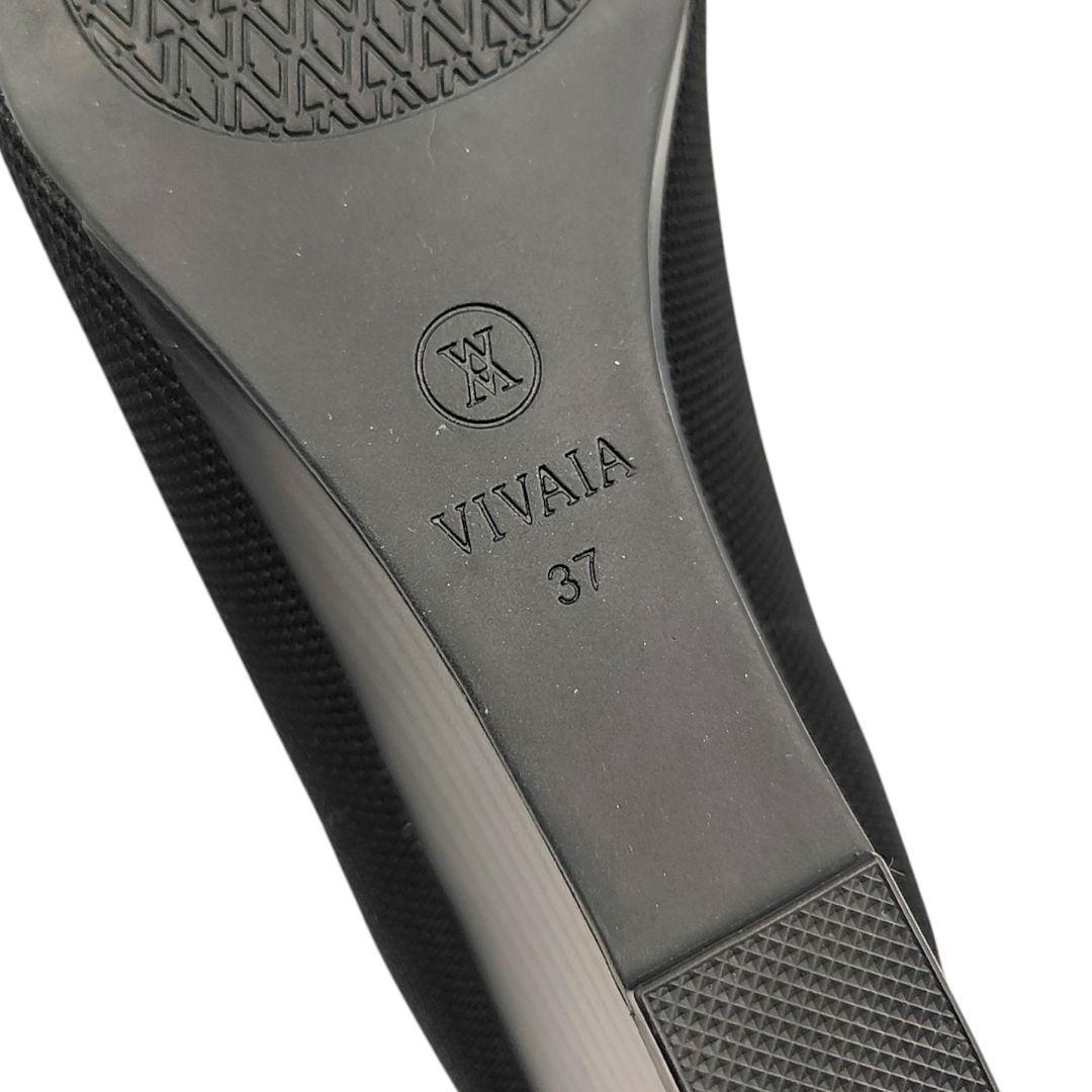 未使用級 VIVAIA 37 23.5 ブラック ウエッジソール パンプス