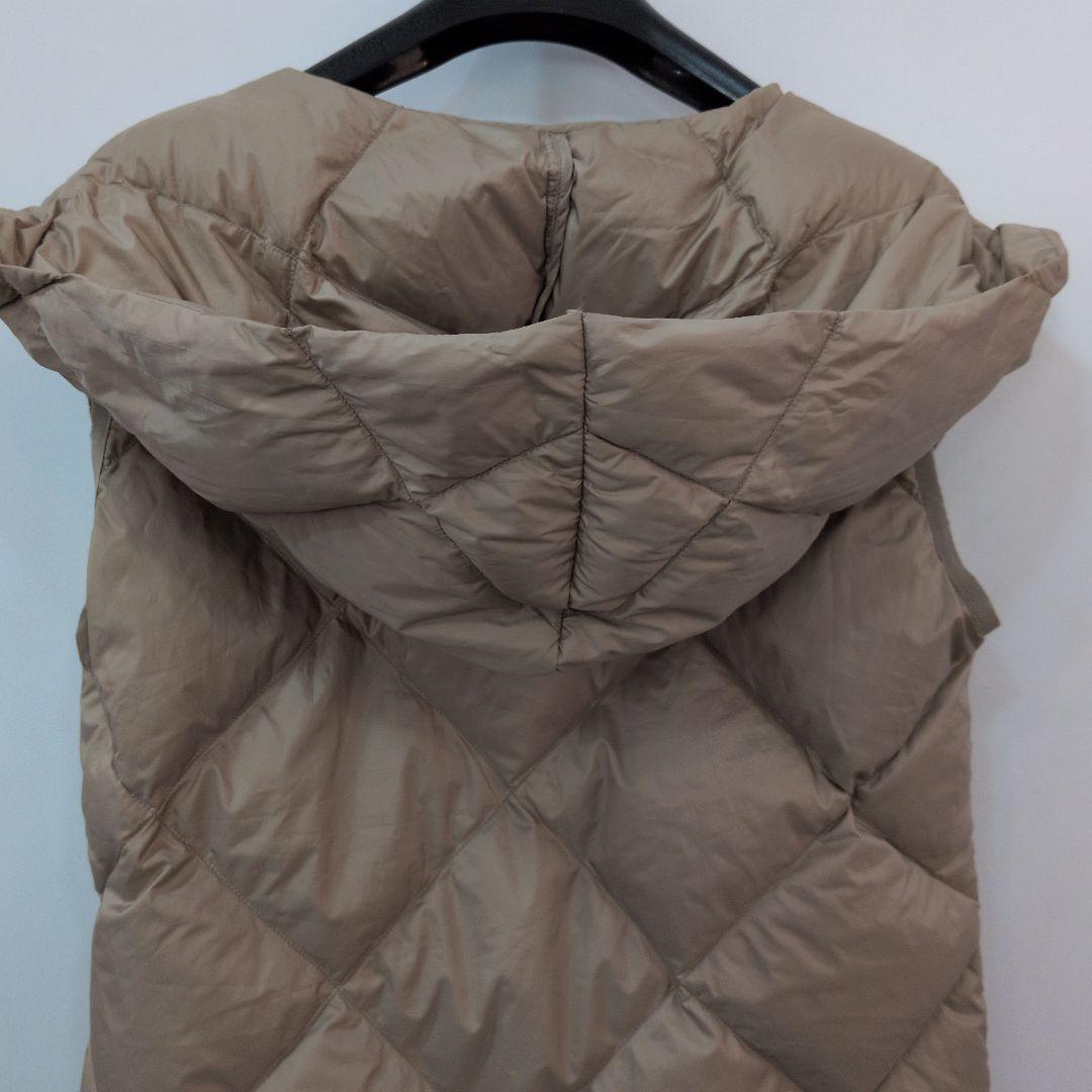 マックスマーラ MaxMara IT40 ベージュ　フード付きダウンベスト