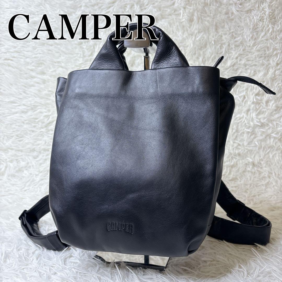 美品✨CAMPER カンペール Globo レザー リュック バックパック 黒