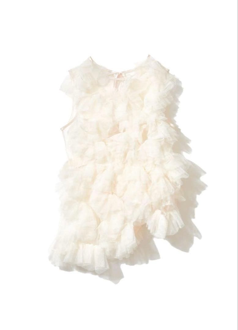 NOTREemor asymmetry tulle tops ノートルエモア