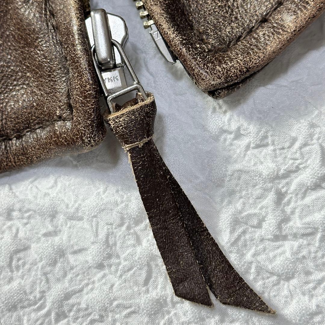 AVIREX レザー ジャケット シングルライダース ヴィンテージ加工 XL