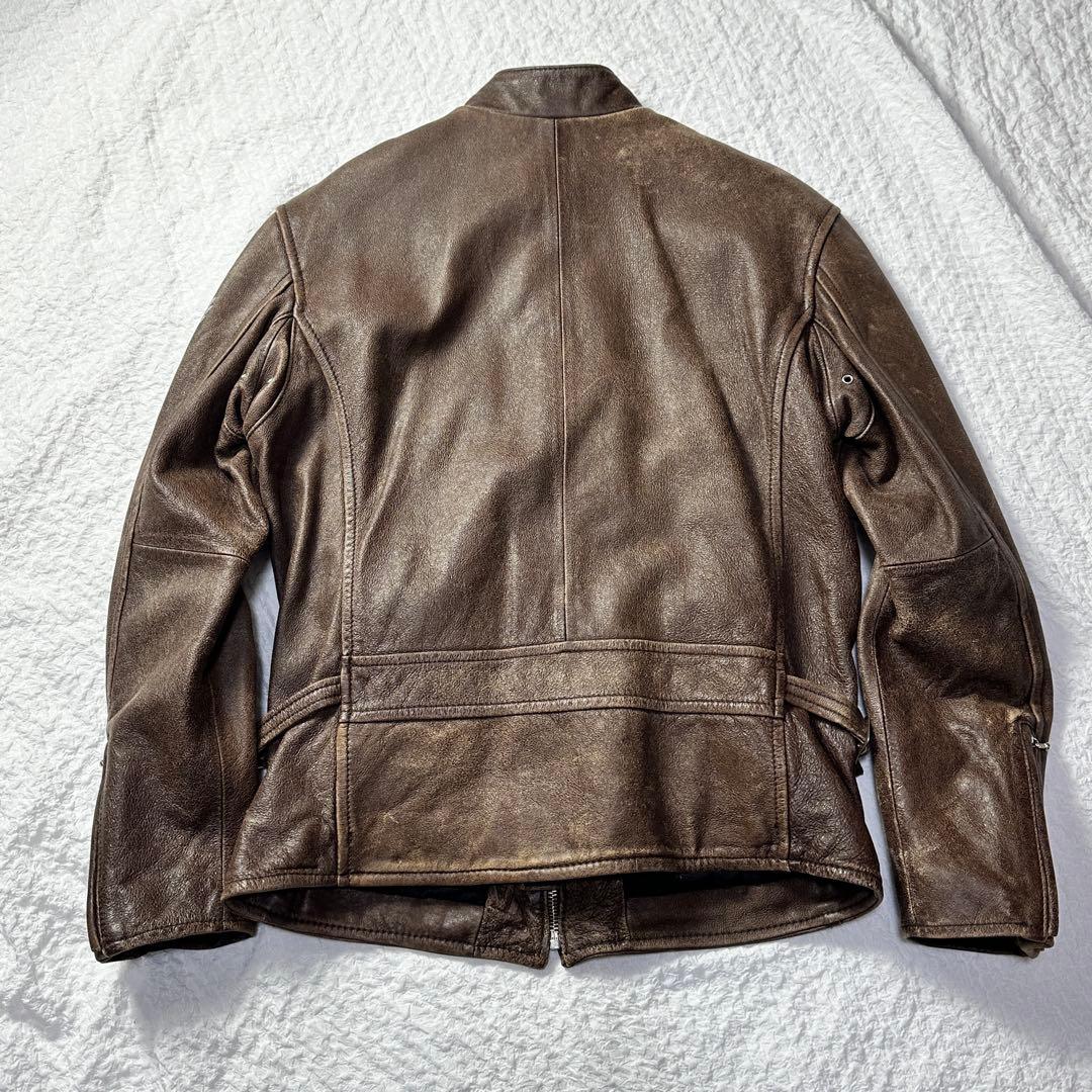 AVIREX レザー ジャケット シングルライダース ヴィンテージ加工 XL