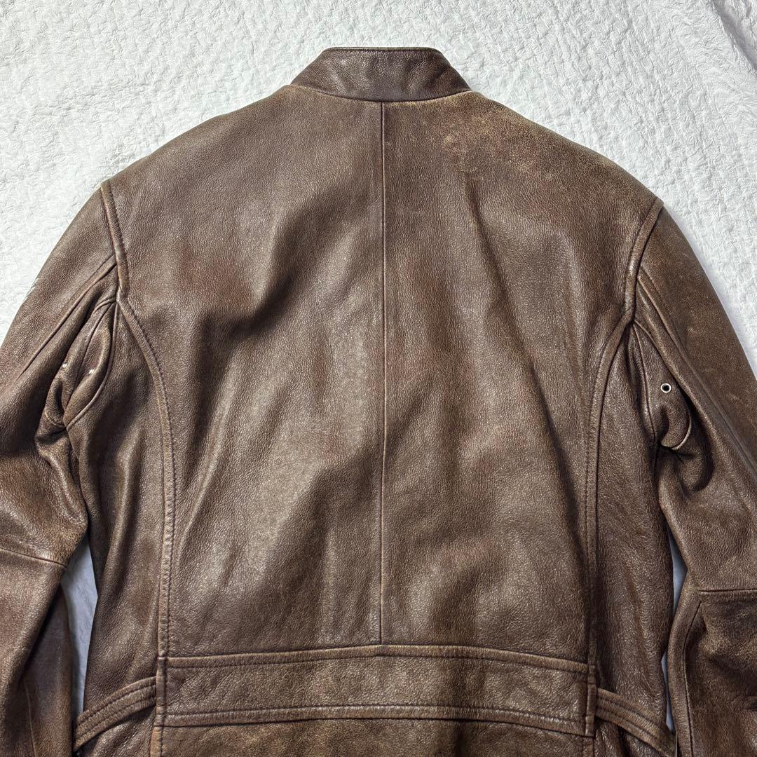 AVIREX レザー ジャケット シングルライダース ヴィンテージ加工 XL