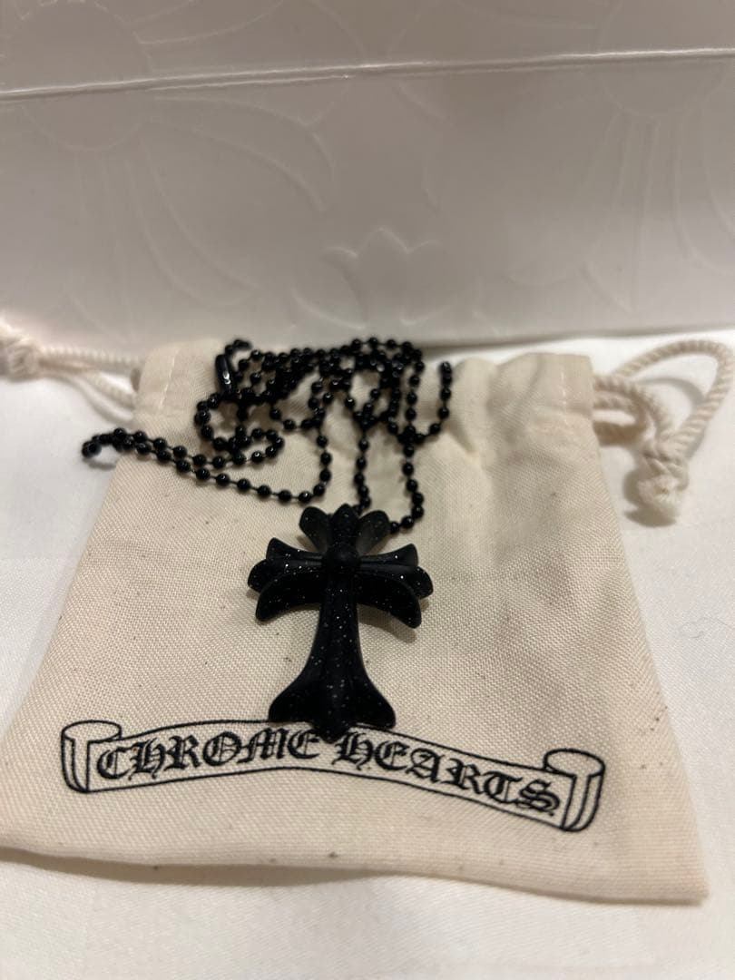 新品未使用 CHROME HEARTS ラバーシリコンネックレス　黒