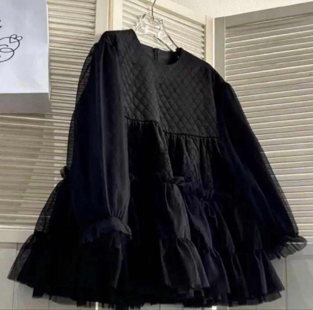 【トリートユアセルフ】キルティングミニワンピース