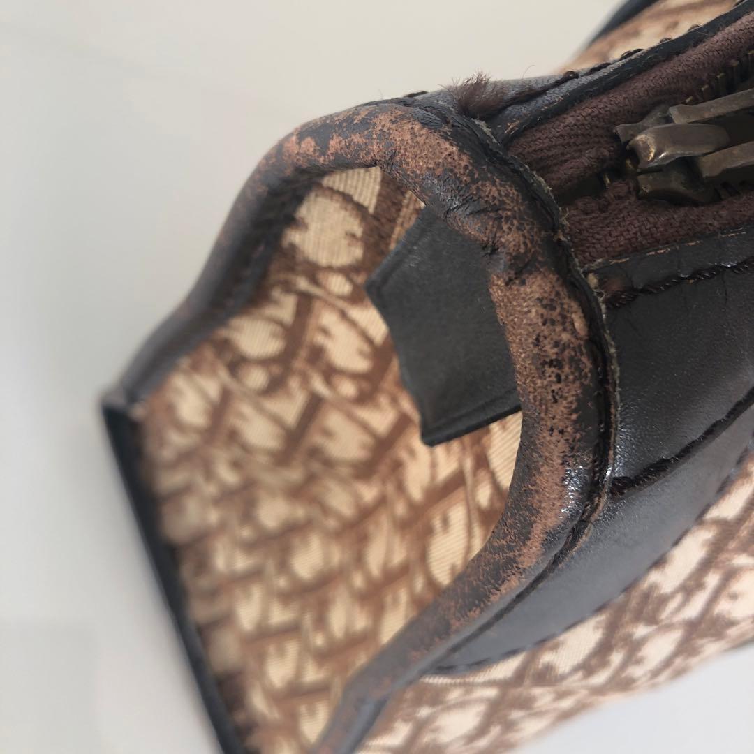 値下げします！Dior トートバッグ キャンバス レザー ブラウン