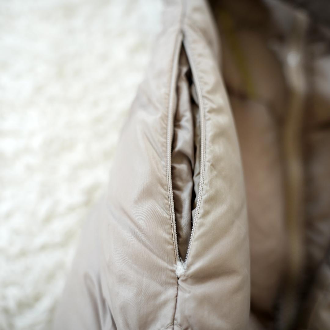 【良品】TATRAS　ダウンコート　Aラインシルエット　Sサイズ　グレージュ