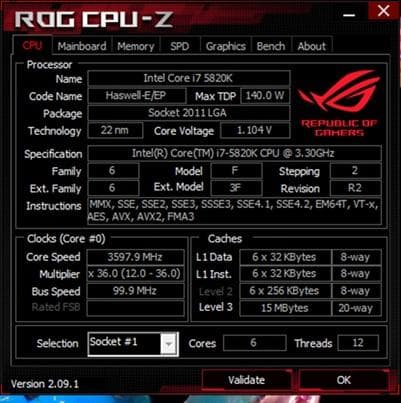 ROG RAMPAGE V EXTREME i7-5820K メモリ16GB