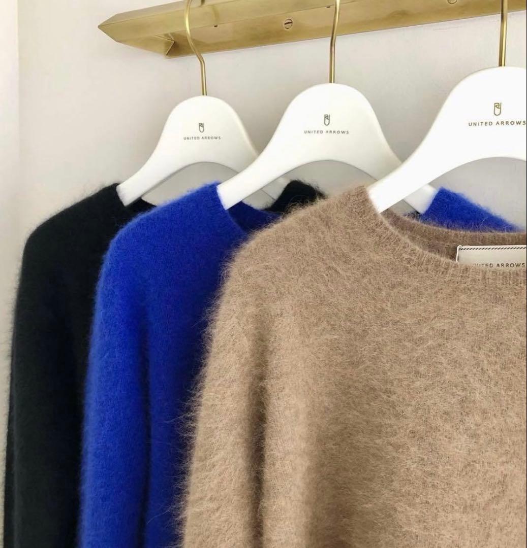 美品　ユナイテッドアローズUBCBファークルーネックニット ラクーン