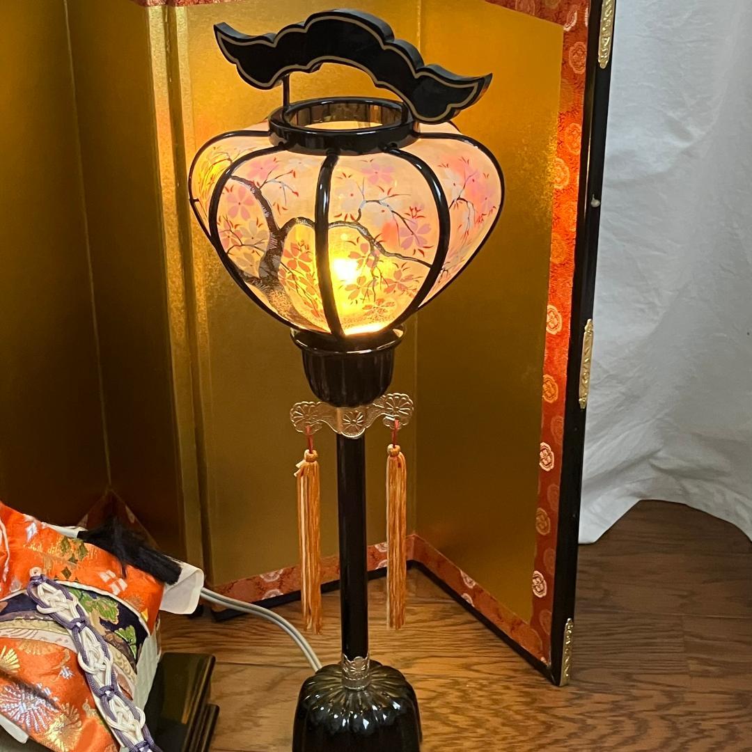 【昭和レトロ】雛人形 親王飾り・屏風・灯篭セット