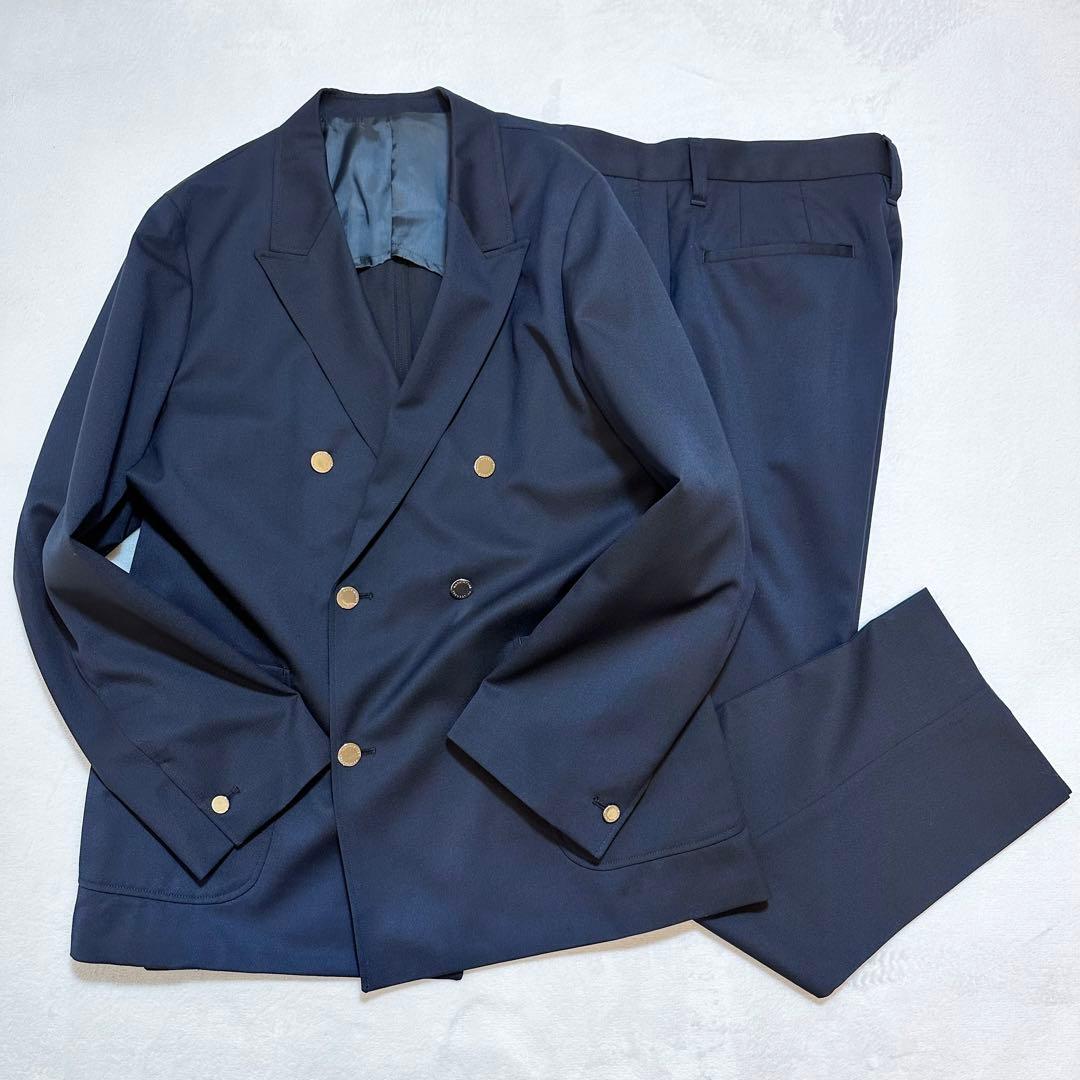 極美品✨マッキントッシュフィロソフィー セットアップ ウールスラックス 紺 6