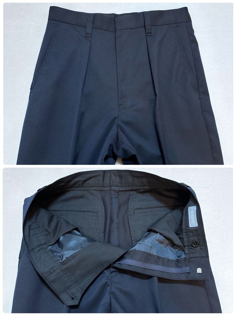 極美品✨マッキントッシュフィロソフィー セットアップ ウールスラックス 紺 6