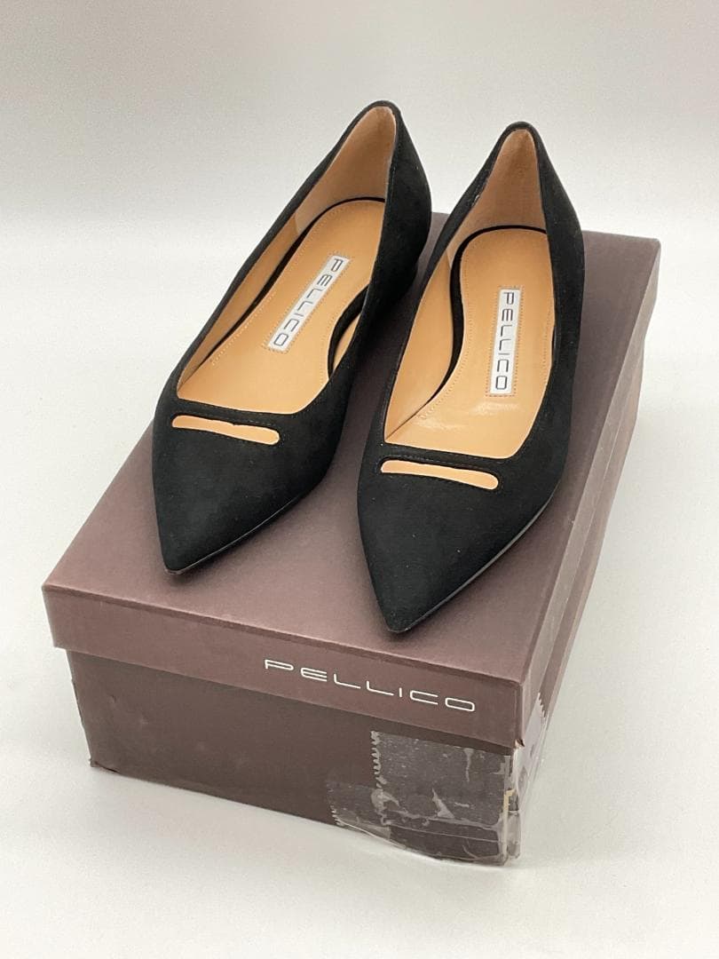 【新品】PELLICO スエードポインテッドトゥパンプス 35