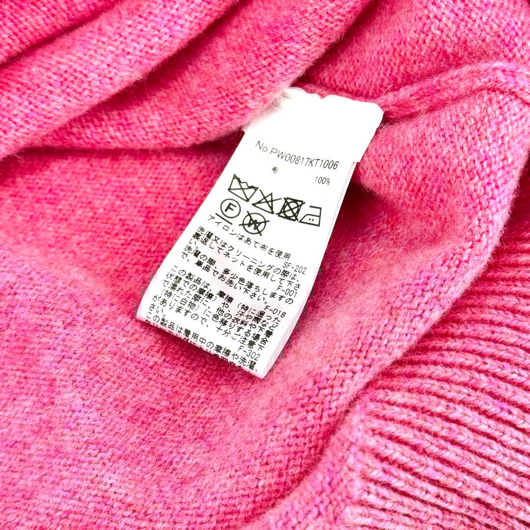 新品 MAISON KITSUNE S メゾンキツネウールセーター ピンク