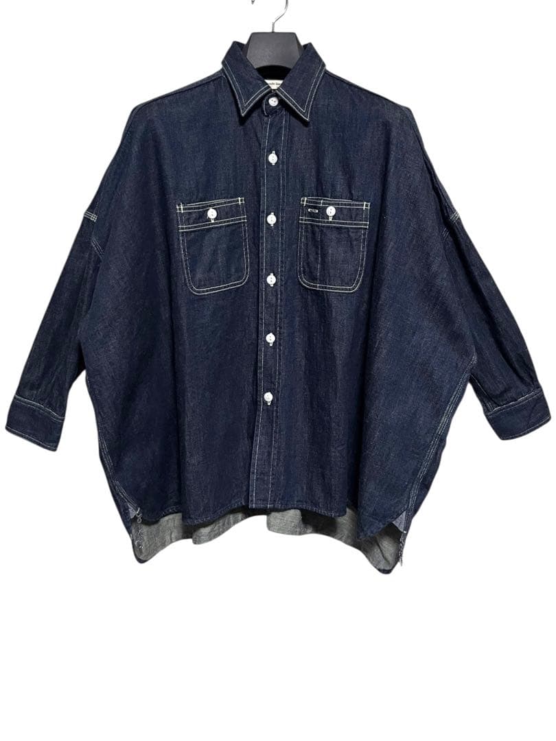 美品　ARTE POVERA ワイドデニムシャツ　インディゴ　サイズフリー