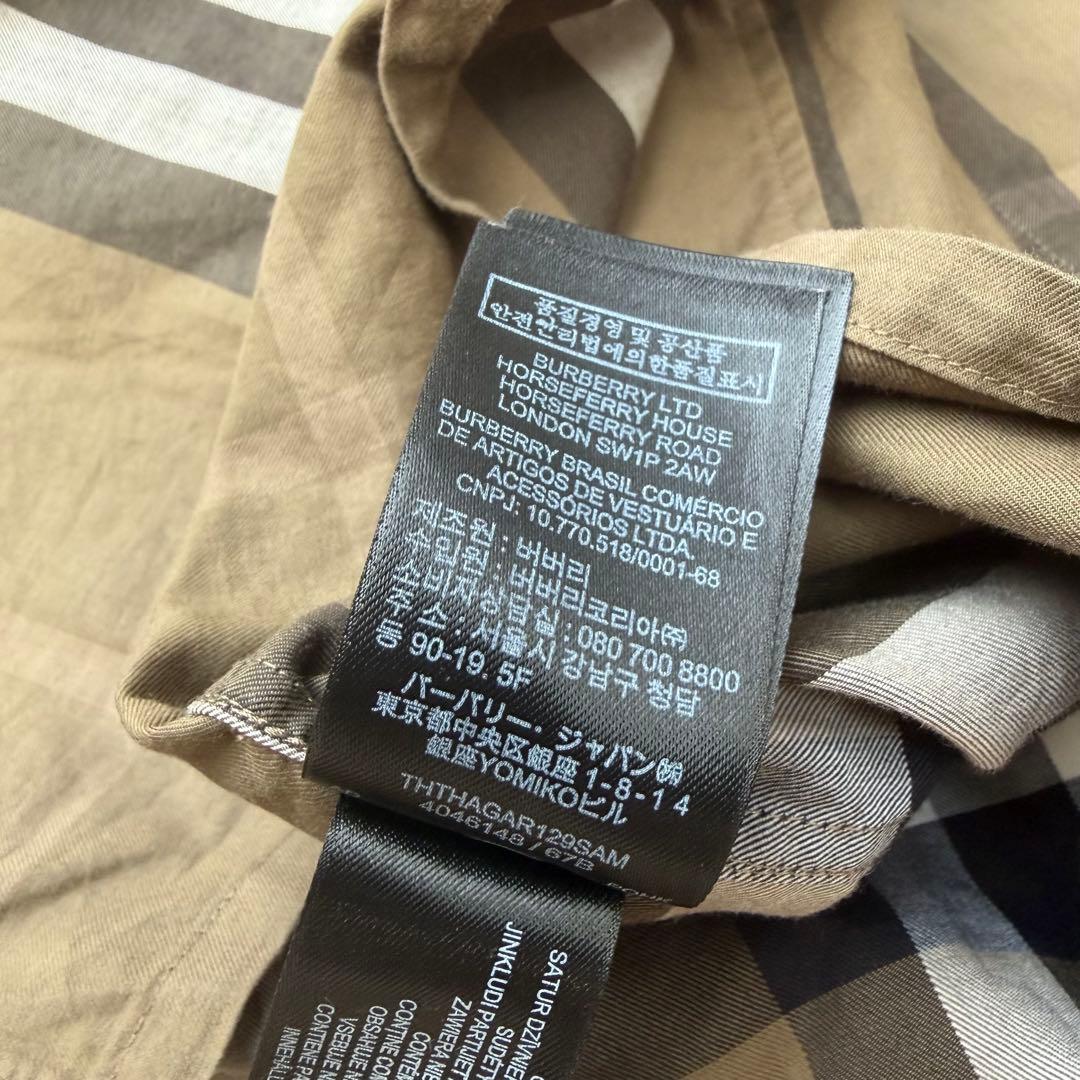 BURBERRY LONDON オープンカラーシャツ メガチェック