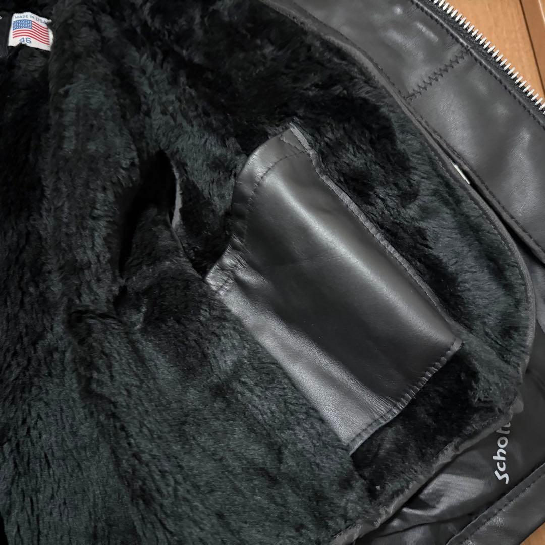【美品】希少サイズ 3XL 米国製 Schott シングルライダース 641