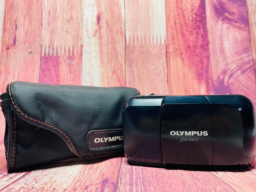 初代 OLYMPUS オリンパス μ mju ケース付き コンパクトフィルム