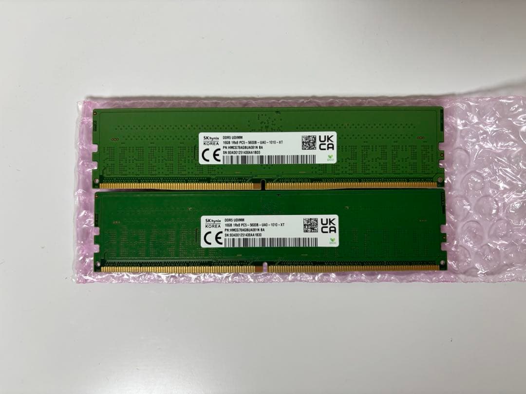 D*Y様 SK hynix 16GBx2枚 DDR5 メモリー PC5-5600
