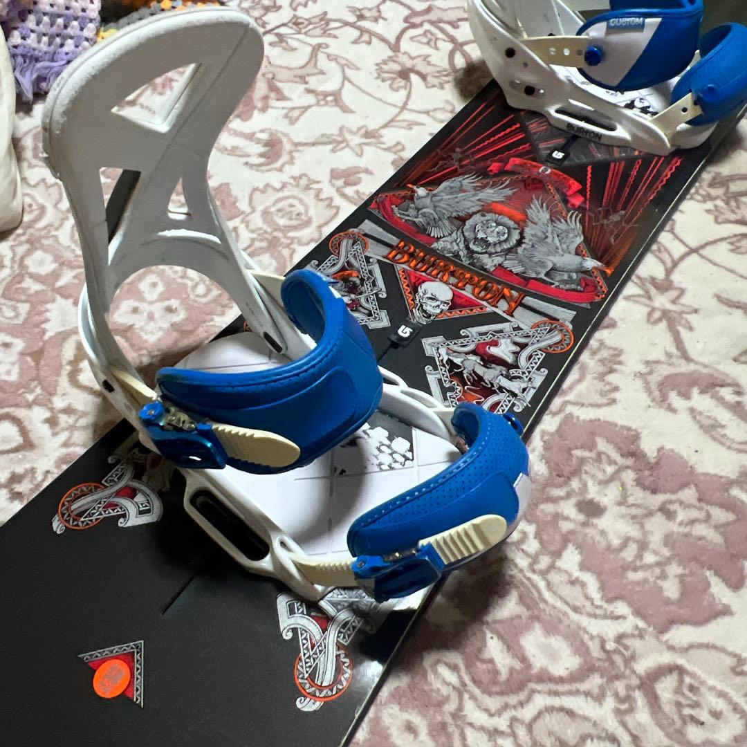 美品 BURTON 156cm CUSTOM バイン付 スノーボードセット